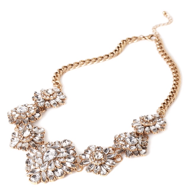 Forever 21 Ornate Rhinestone Statement Necklace $18