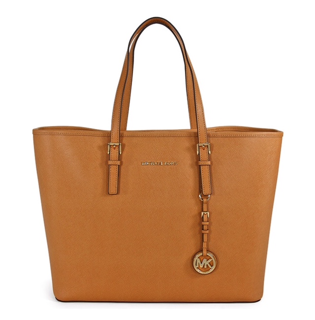 MICHAEL KORS Saffiano Leather Medium Travel Tote - Peanut $188.61