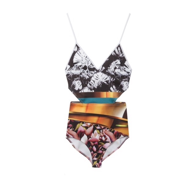 Clover Canyon Chrome Divide Bathing Suit $360